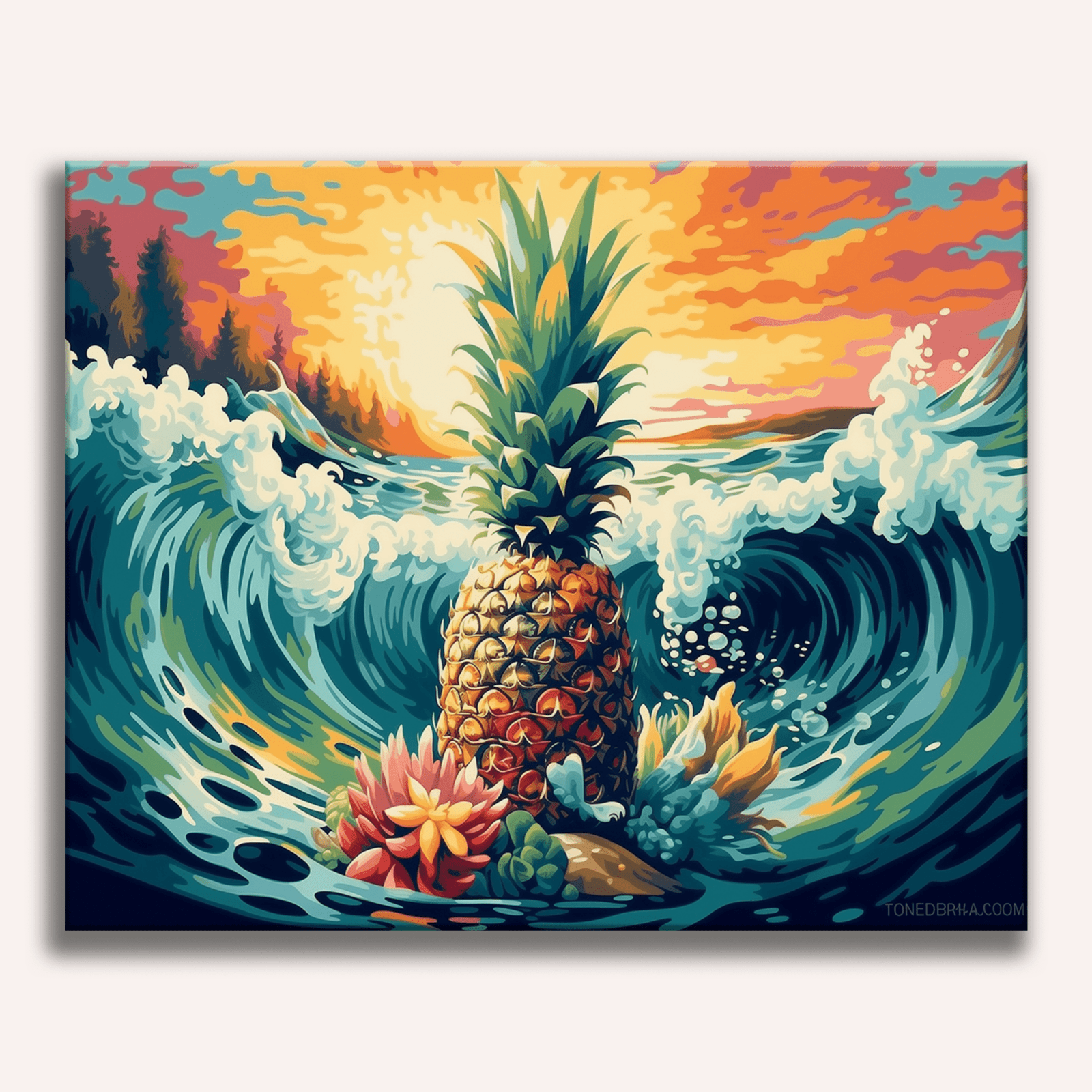Omgiven Ananas